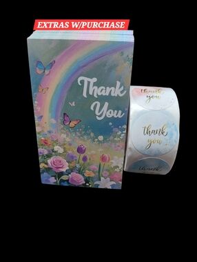 550ct. 50ct. Thank You Cards 500ct. Stickers Bonus 3 Random Polys 3.54x2.1